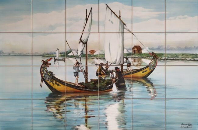 Moliceiro painel de azulejos