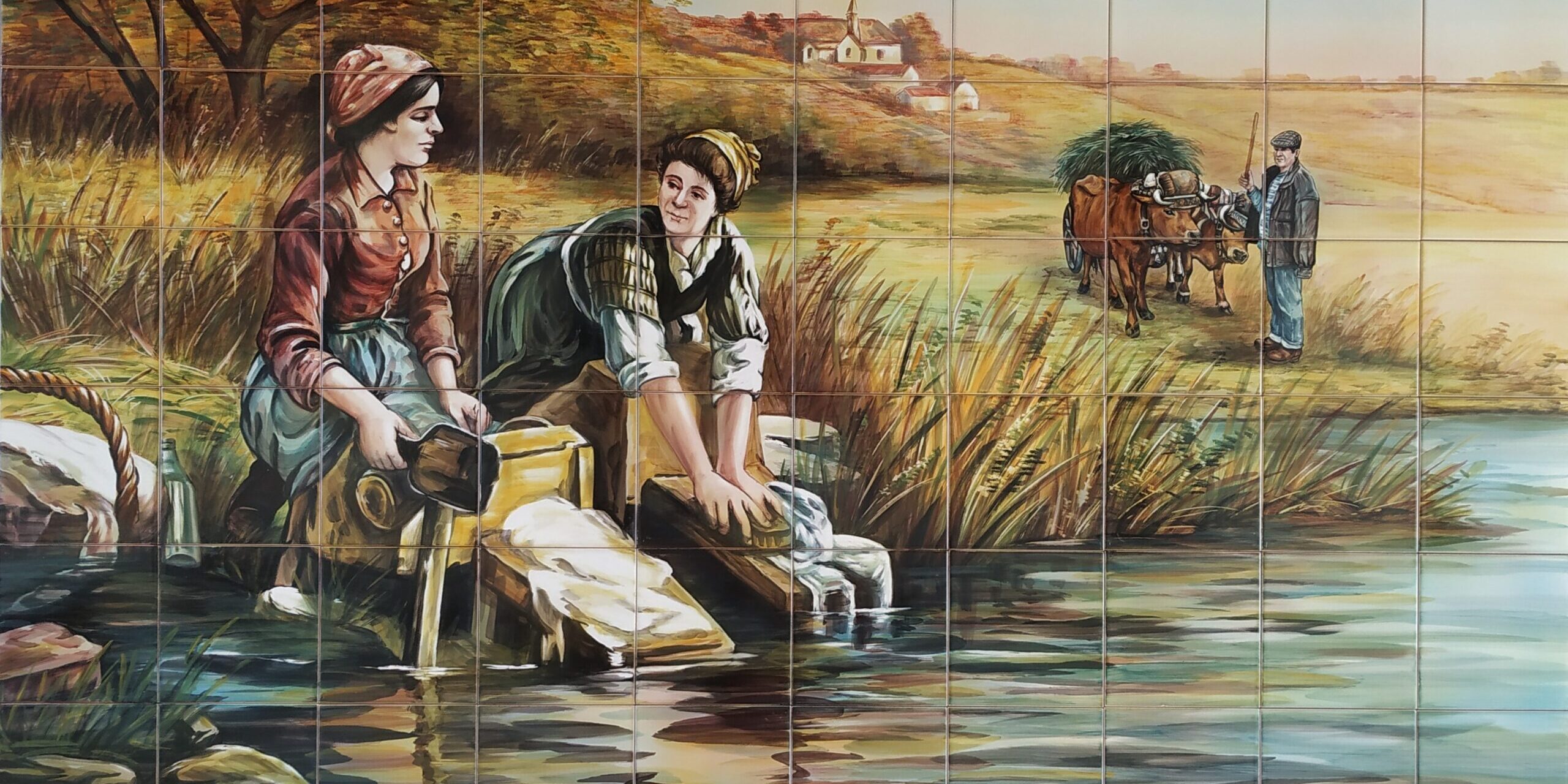 fresques murales carreaux peintes a la main