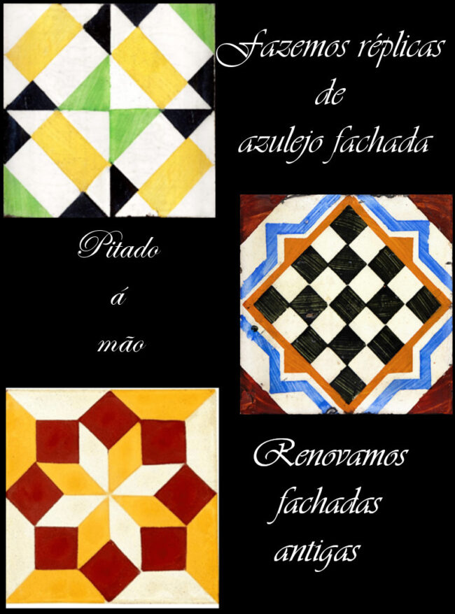 Padrao azulejo antigo de fachada cópias réplicas